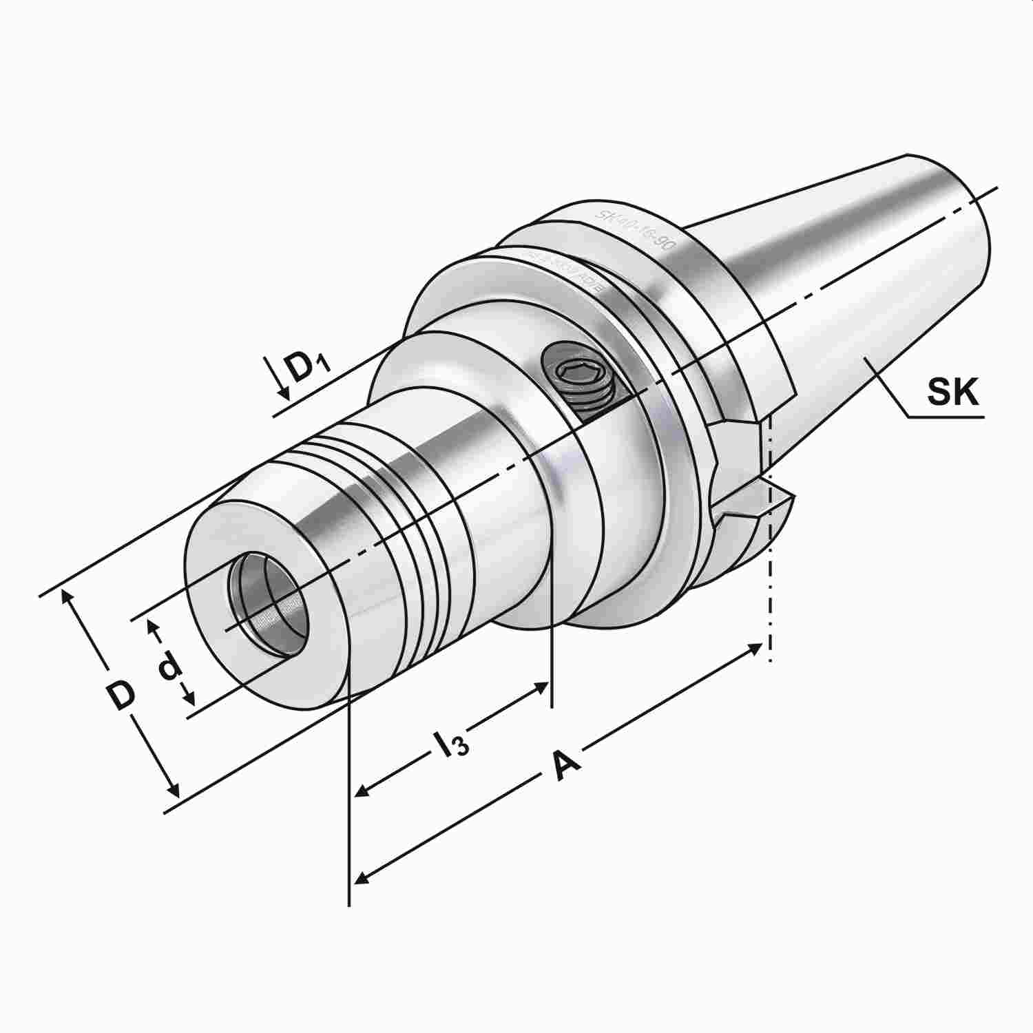 Hydro-Dehnspannfutter BT 40-12-200 JIS B 6339 (MAS-BT) AD