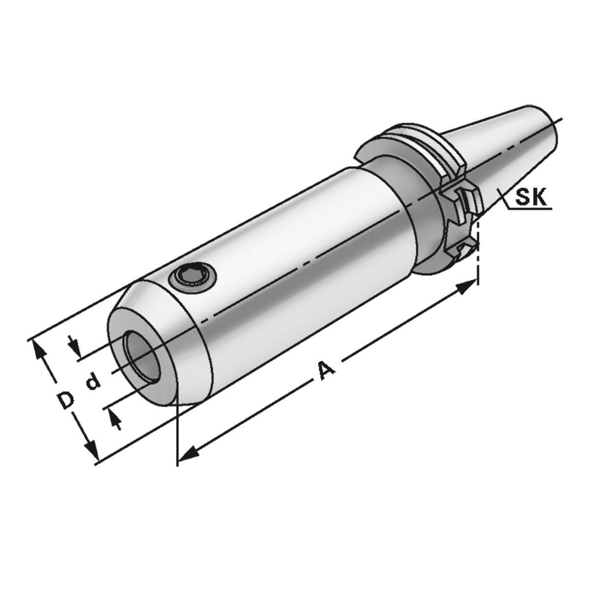 Fräseraufnahme SK 50-18-160 DIN 69871 AD/B