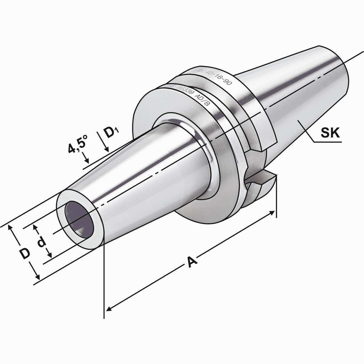 Schrumpffutter BT 40-25-120 JIS B 6339 (MAS-BT) AD/B